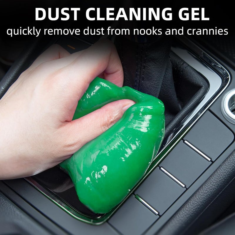 ALIOBC Car Cleaning Gel, Keyboard Cleaner Cleaning Putty for Car Interior Car Slime Cleaner Dust Cleaning Gel Car Putty for Cleaning Car Gel Cleaner Green NT.WT.: 5.6 oz (160 g) - Image 3